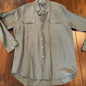 Harold Powell men’s silk & linen shirt